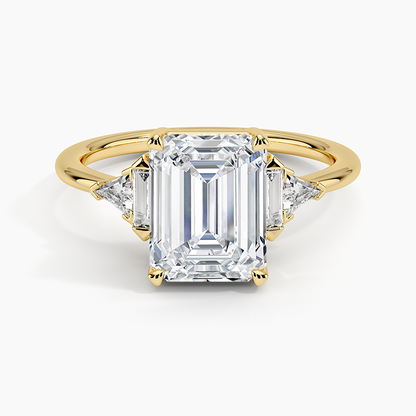 Edie Art Deco Diamond Ring (1/4 ct. tw.) - Emerald Cut Center Stone