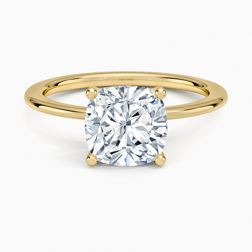 Aimee Solitaire Ring - Cushion Cut Center Stone