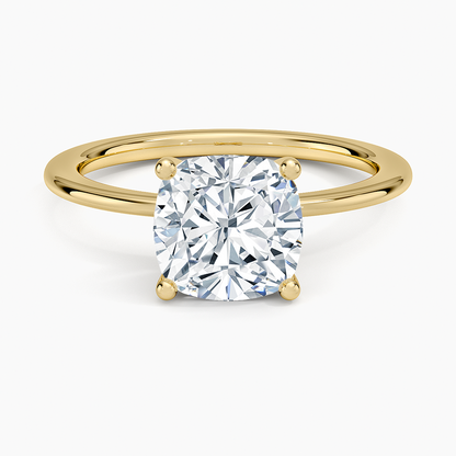 Aimee Solitaire Ring - Cushion Cut Center Stone