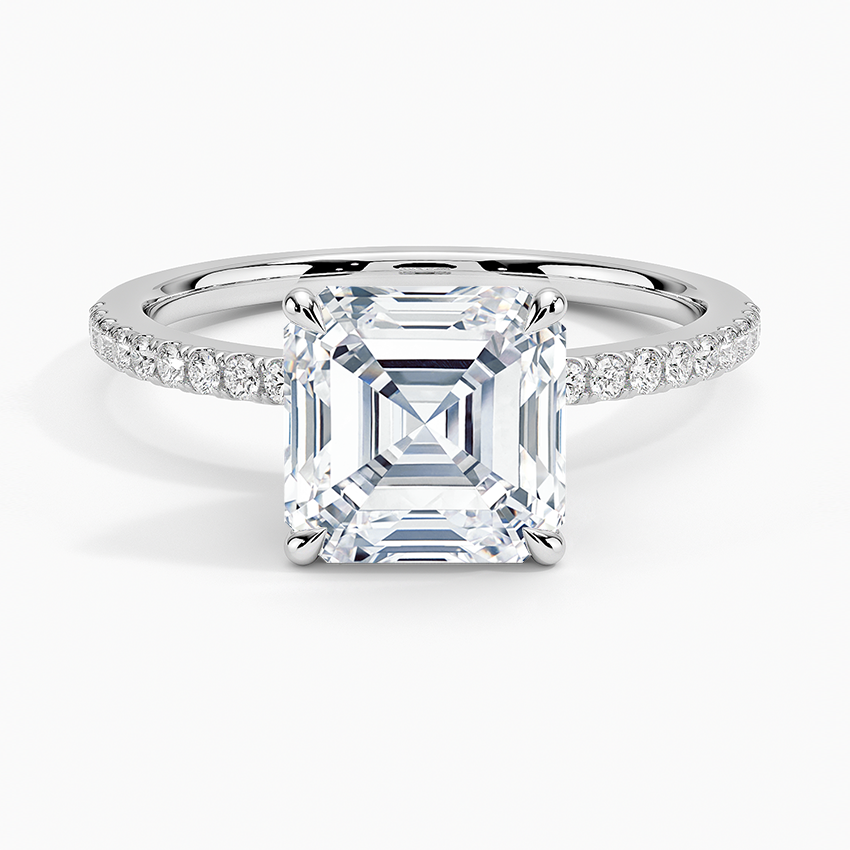 Luxe Petal Diamond Ring - Asscher Cut Center Stone