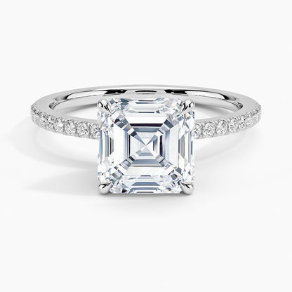 Luxe Petal Diamond Ring - Asscher Cut Center Stone
