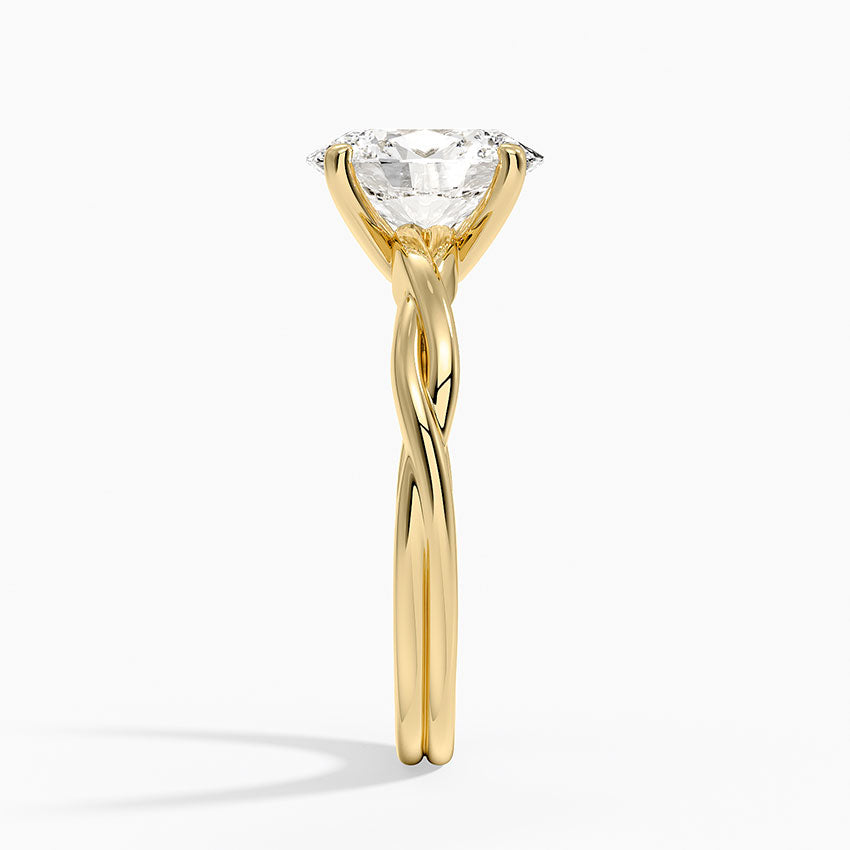 Twisted Vine Solitaire Ring - Oval Center Stone