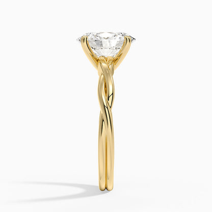 Twisted Vine Solitaire Ring - Oval Center Stone