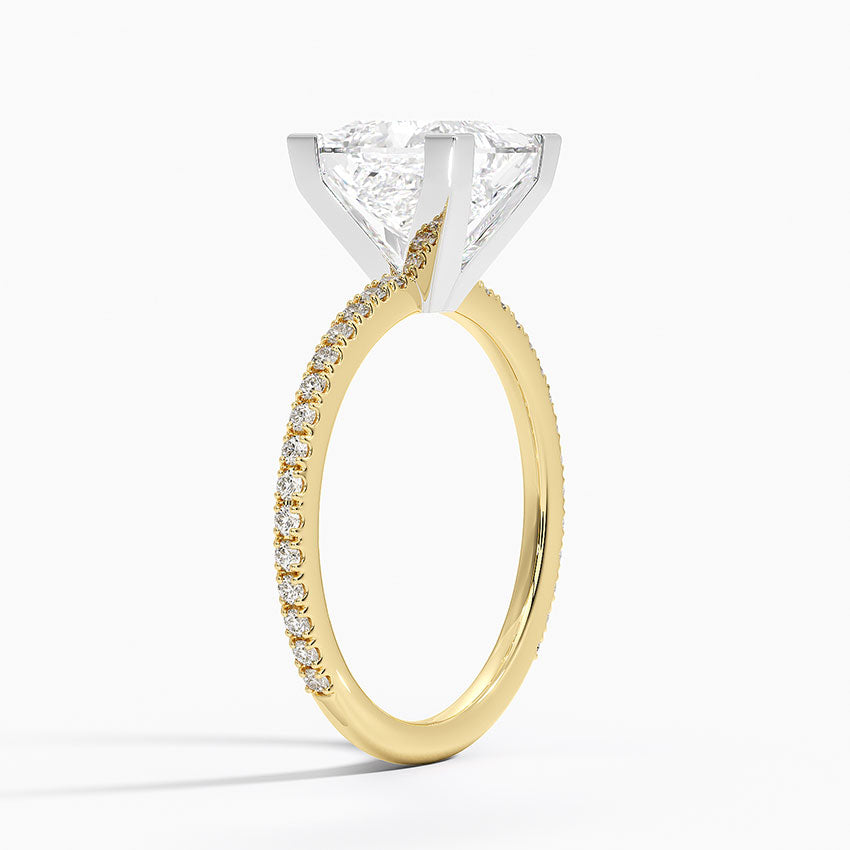 Ballad Three-Quarter Coverage Diamond Ring (1/4 ct. tw.) - Princess Cut Center Stone