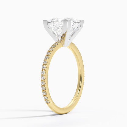 Ballad Three-Quarter Coverage Diamond Ring (1/4 ct. tw.) - Princess Cut Center Stone