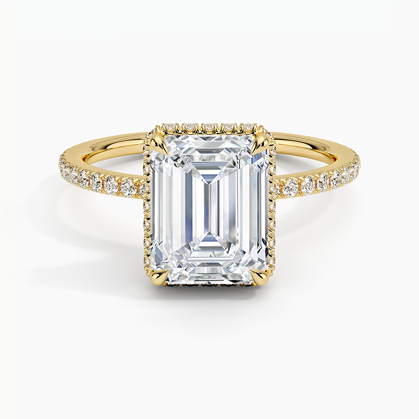 Gala Diamond Ring - Emerald Cut Center Stone