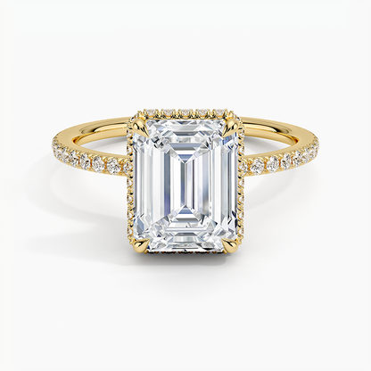 Gala Diamond Ring - Emerald Cut Center Stone