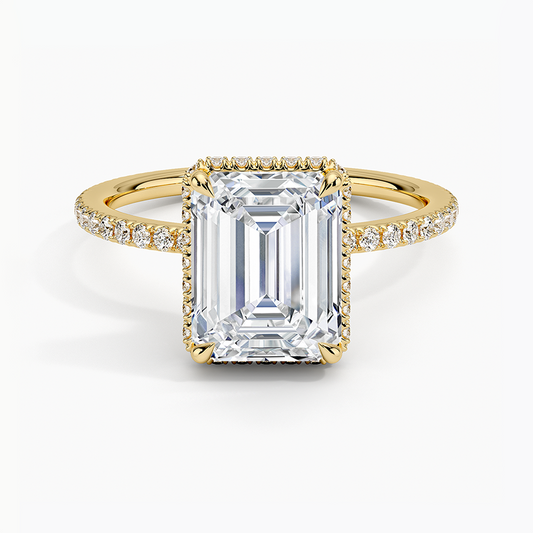 Gala Diamond Ring - Emerald Cut Center Stone