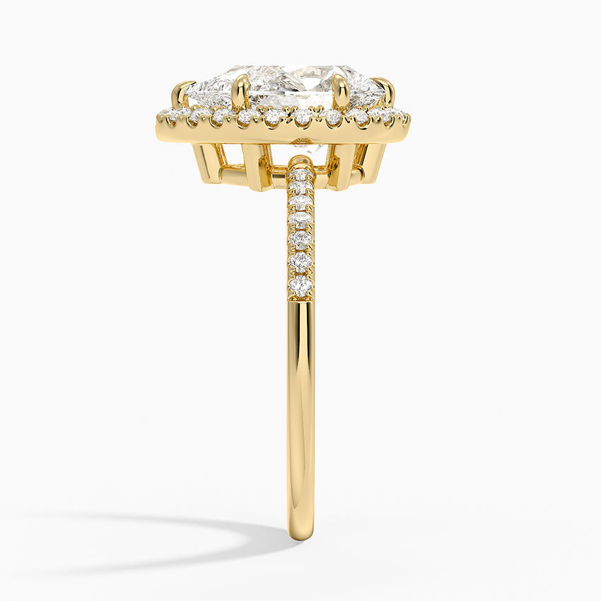 Cambria Halo Diamond Ring - Pear Center Stone