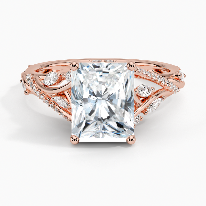 Begonia Vine Diamond Ring (1/2 ct. tw.) - Radiant Cut Center Stone