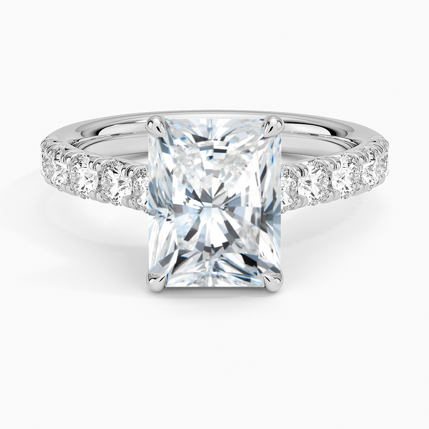 Anthology Half Coverage Diamond Ring (1/2 ct. tw.) - Radiant Cut Center Stone