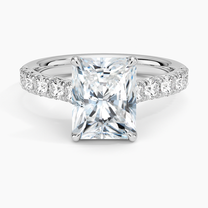 Anthology Half Coverage Diamond Ring (1/2 ct. tw.) - Radiant Cut Center Stone