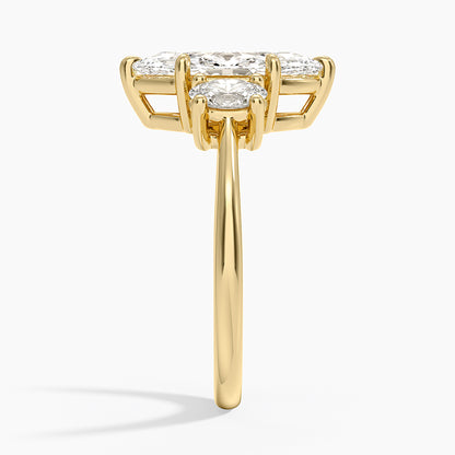 Oval-Cut Three Stone Diamond Ring (1/2 ct. tw.) - Marquise Center Stone