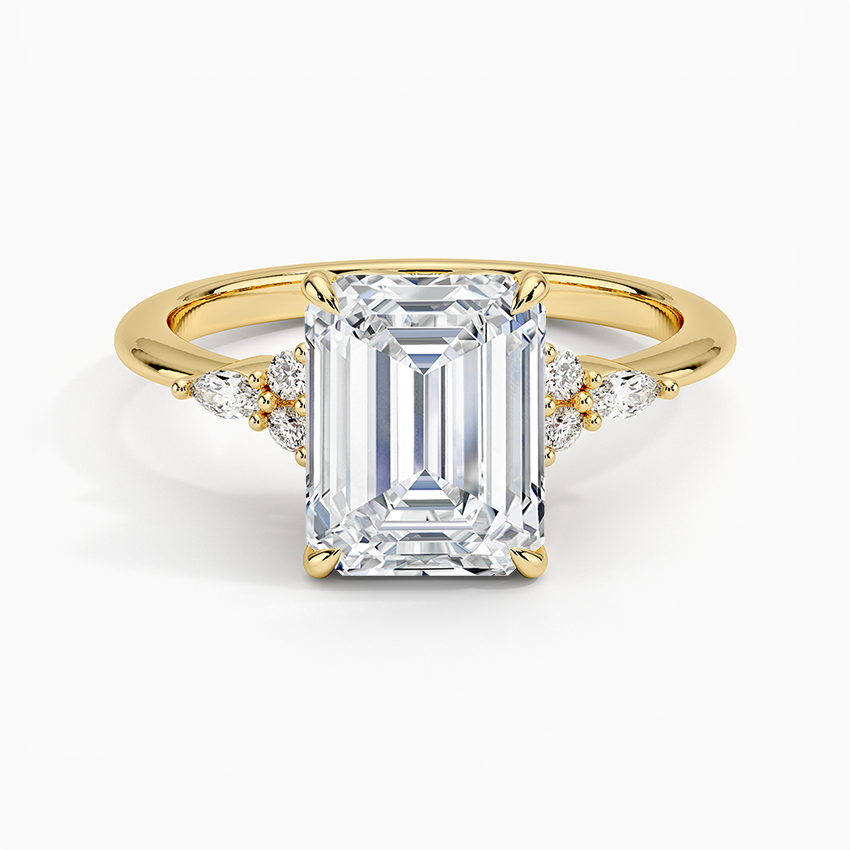 Nadia Diamond Ring - Emerald Cut Center Stone