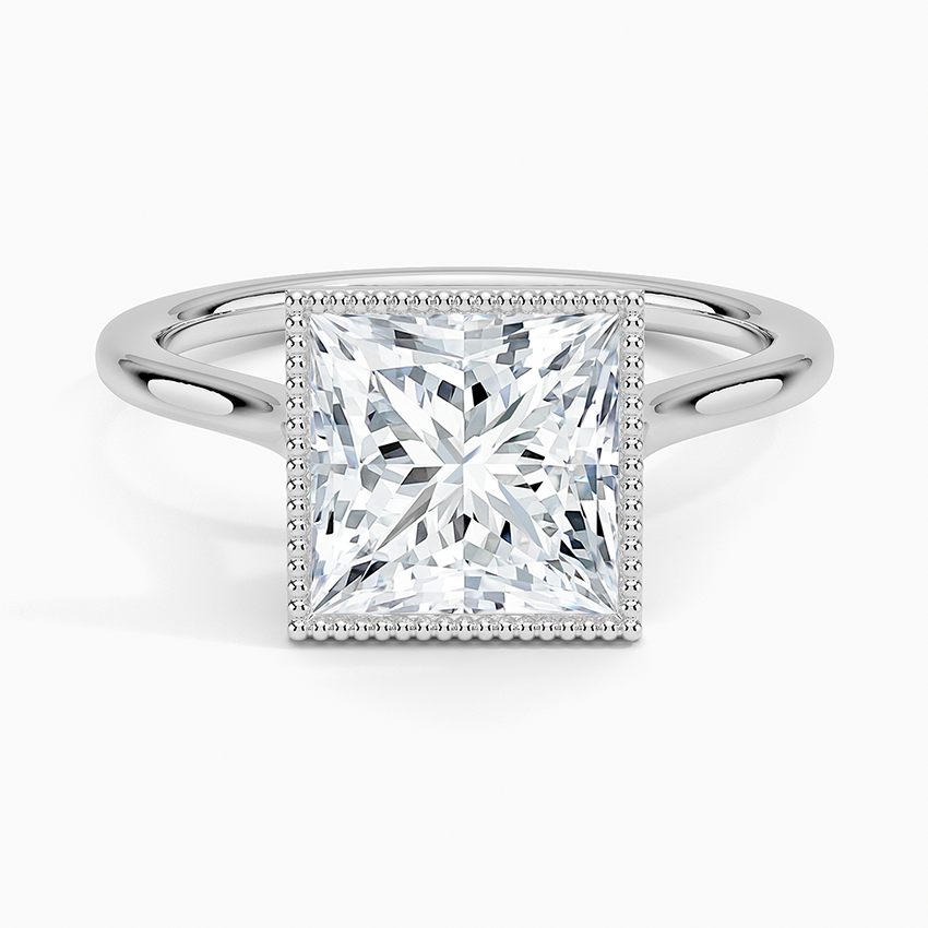 Margot Bezel Ring - Princess Cut Center Stone