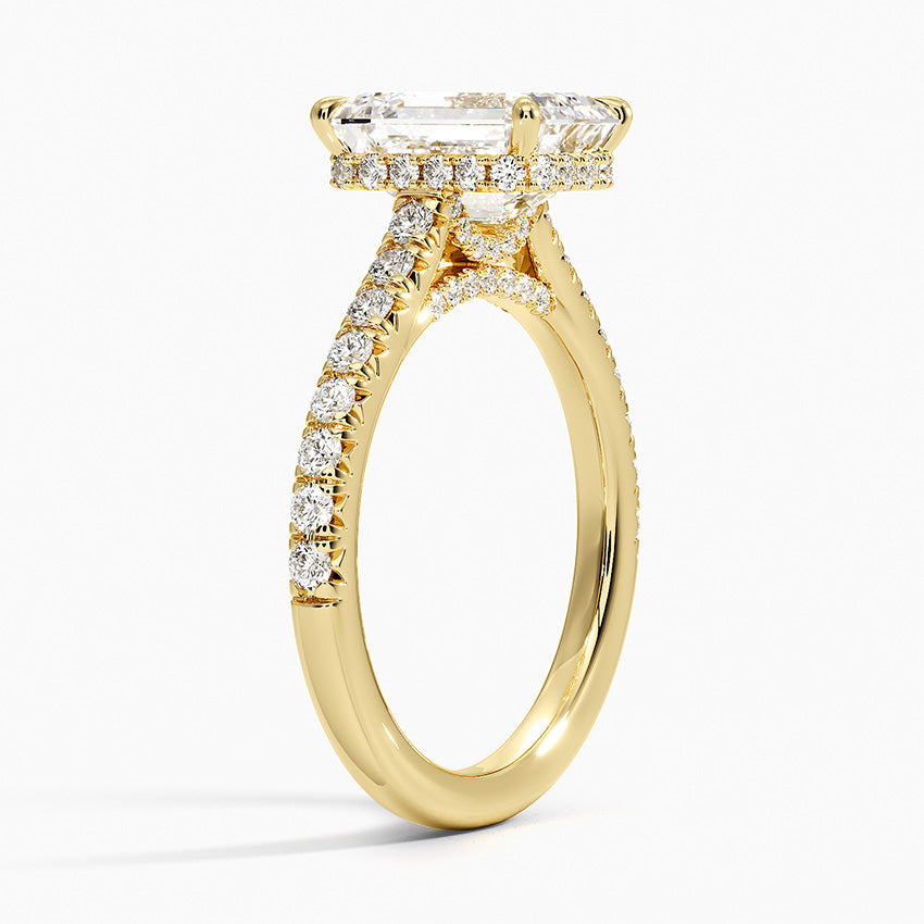 Chantal Diamond Ring - Emerald Cut Center Stone