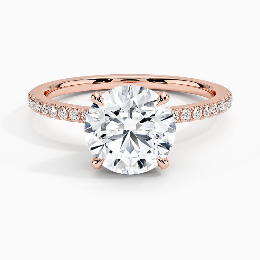 Luxe Petal Diamond Ring - Round Center Stone