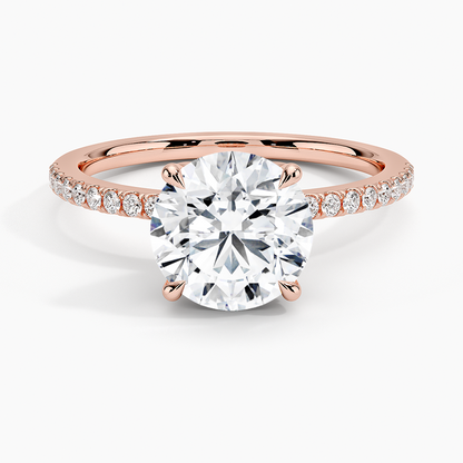 Luxe Petal Diamond Ring - Round Center Stone