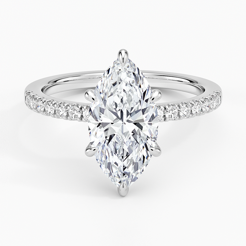 Bliss Six-Prong Diamond Ring (1/6 ct. tw.) - Marquise Center Stone