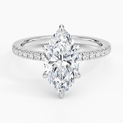 Bliss Six-Prong Diamond Ring (1/6 ct. tw.) - Marquise Center Stone