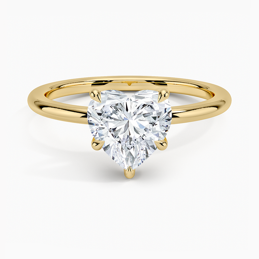 Fairmined 1.5mm Six-Prong Solitaire Ring - Heart Center Stone