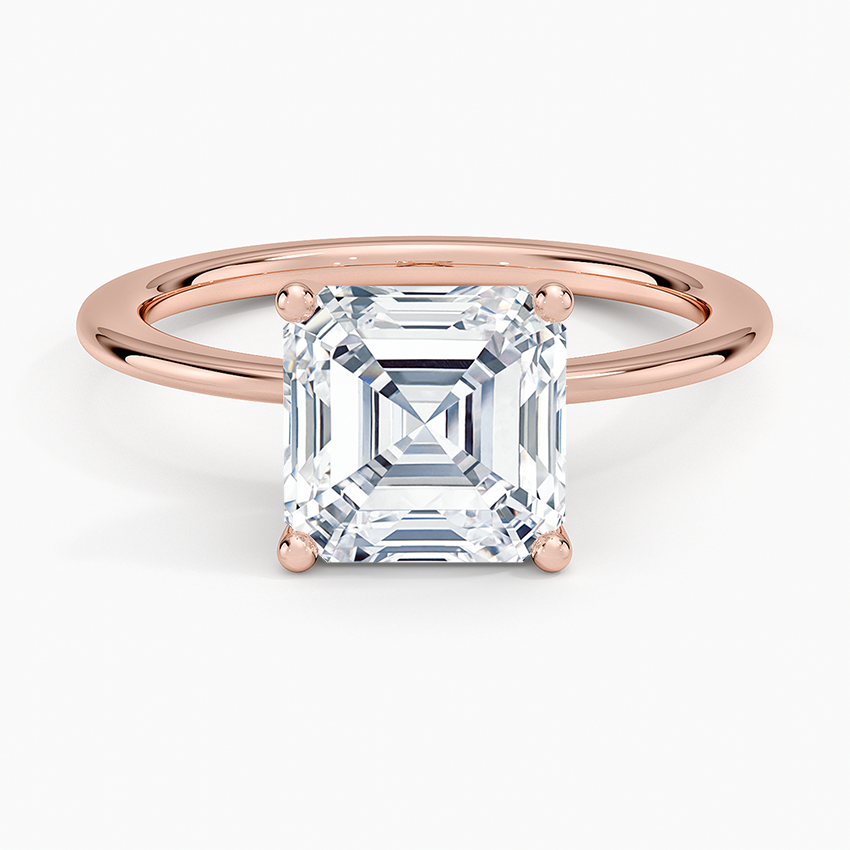 Aimee Solitaire Ring - Asscher Cut Center Stone