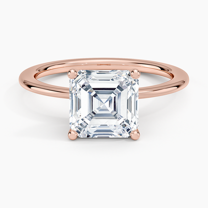 Aimee Solitaire Ring - Asscher Cut Center Stone