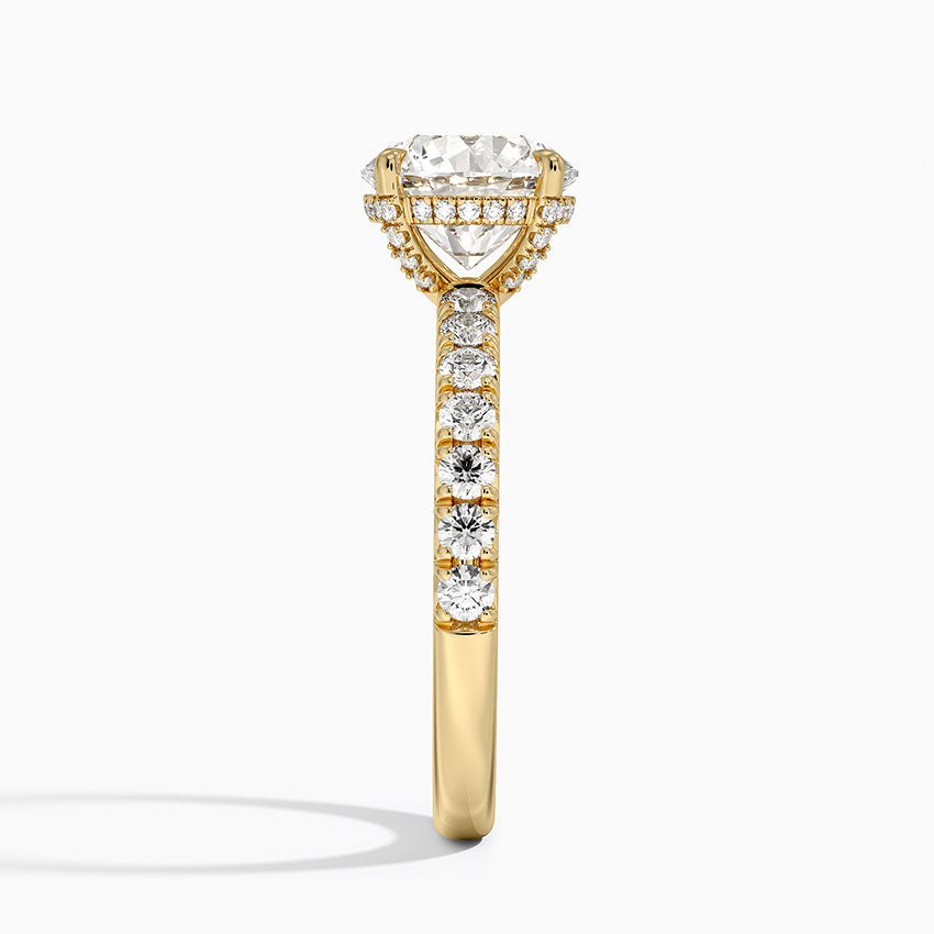 Olympia Half Coverage Diamond Ring (1/2 ct. tw.) - Round Center Stone