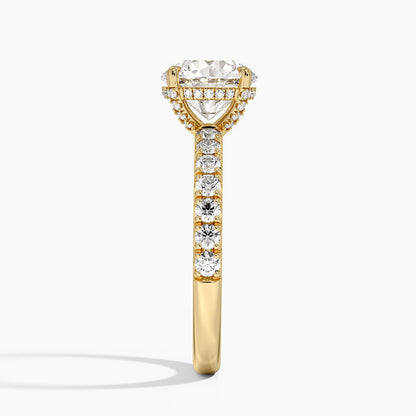 Olympia Half Coverage Diamond Ring (1/2 ct. tw.) - Round Center Stone