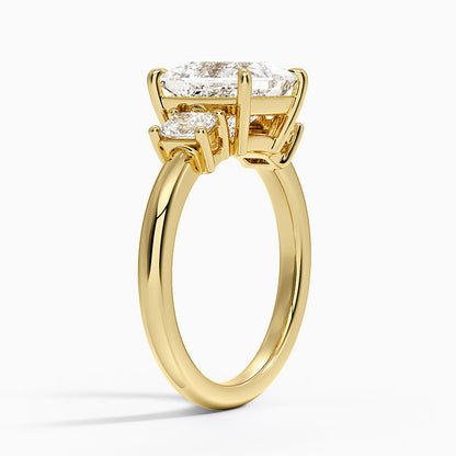 Helena Radiant-Cut Three Stone Diamond Ring (3/8 ct. tw.) - Princess Cut Center Stone