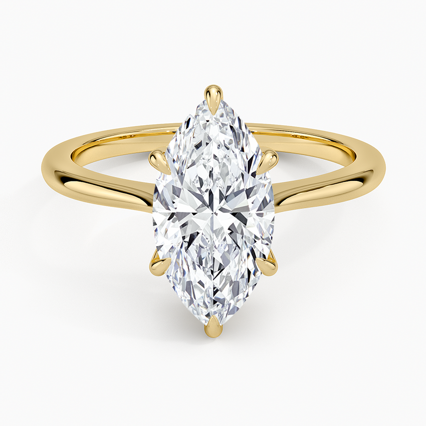 Elle Solitaire Ring - Marquise Center Stone