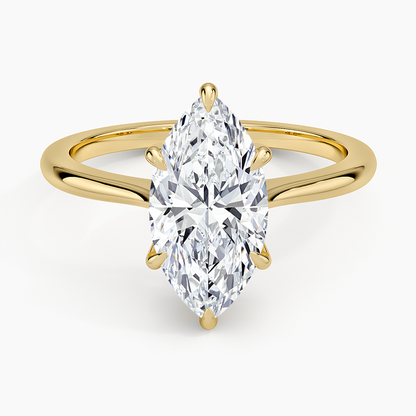 Elle Solitaire Ring - Marquise Center Stone
