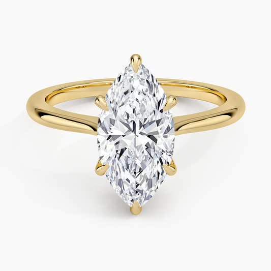 Elle Solitaire Ring - Marquise Center Stone