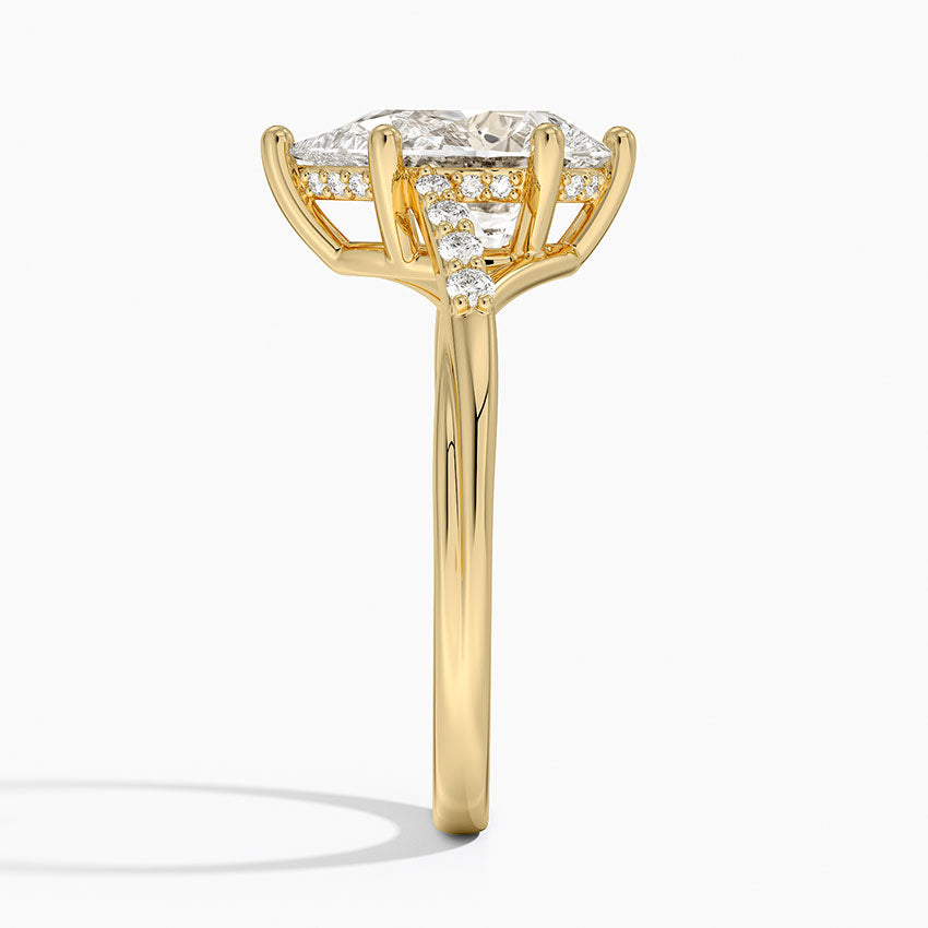 Chamise Hidden Halo Diamond Ring - Pear Center Stone