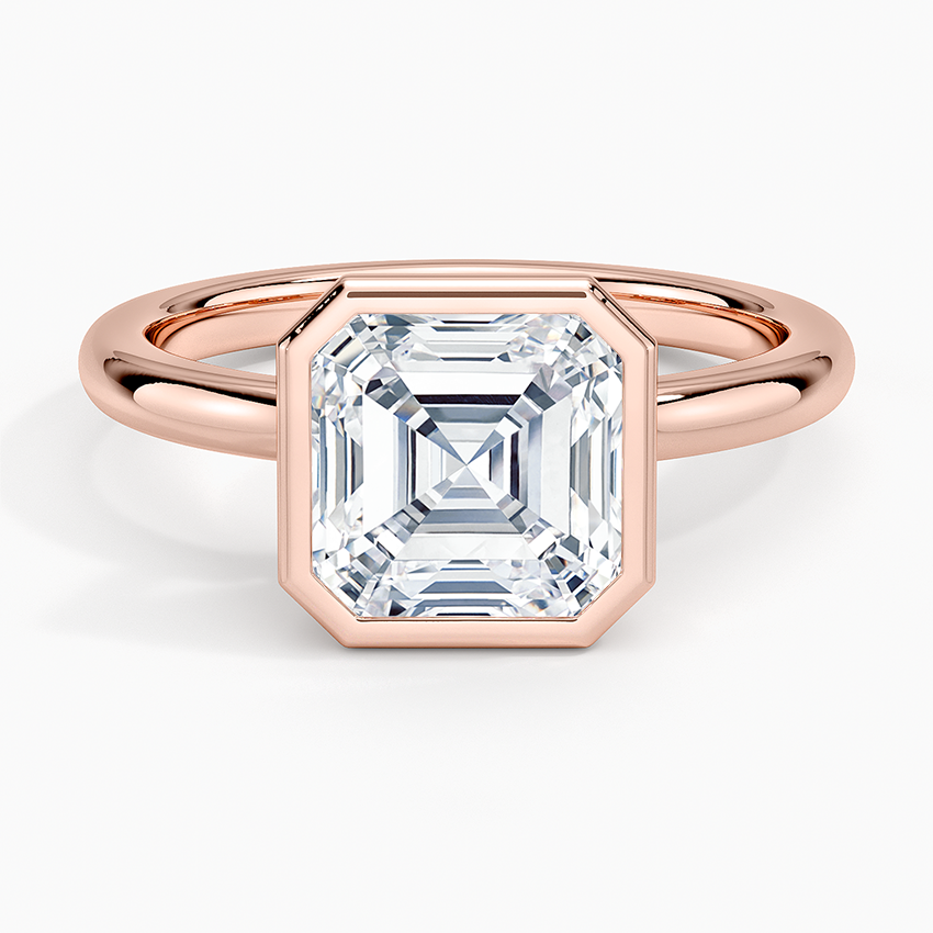 Julietta Bezel Solitaire Ring - Asscher Cut Center Stone