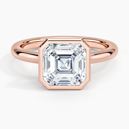 Julietta Bezel Solitaire Ring - Asscher Cut Center Stone