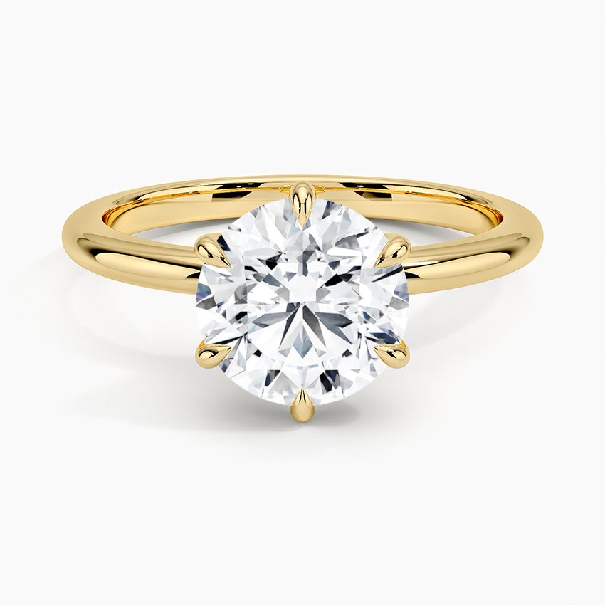 Esme Hidden Halo Diamond Ring - Round Center Stone