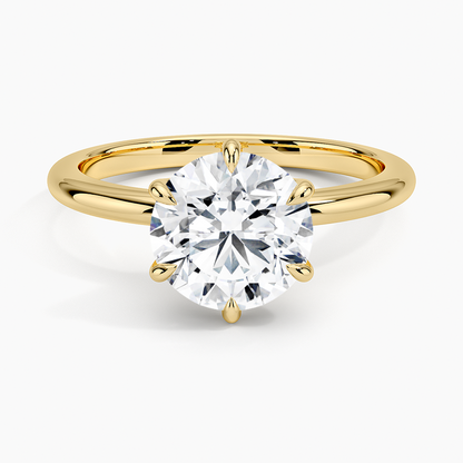 Esme Hidden Halo Diamond Ring - Round Center Stone