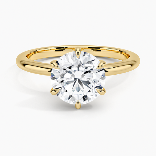 Esme Hidden Halo Diamond Ring - Round Center Stone