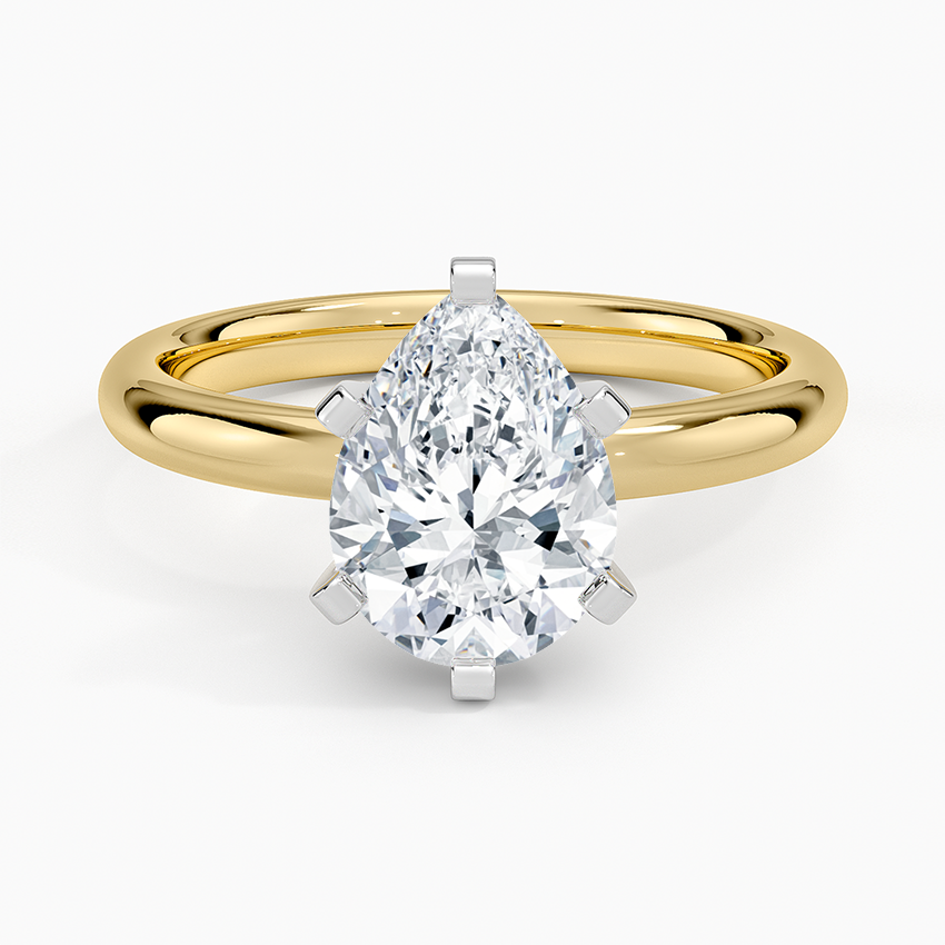Comfort Fit 2.5mm Ring - Pear Cut Center Stone