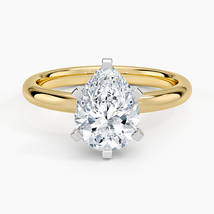 Comfort Fit 2.5mm Ring - Pear Cut Center Stone