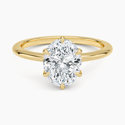 Petite Esme 1.5mm Ring - Oval Center Stone