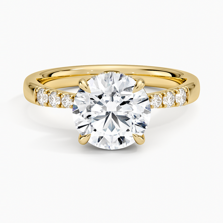 Bella Hidden Halo Diamond Ring (1/5 ct. tw.) - Round Center Stone