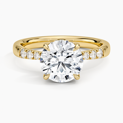 Bella Hidden Halo Diamond Ring (1/5 ct. tw.) - Round Center Stone