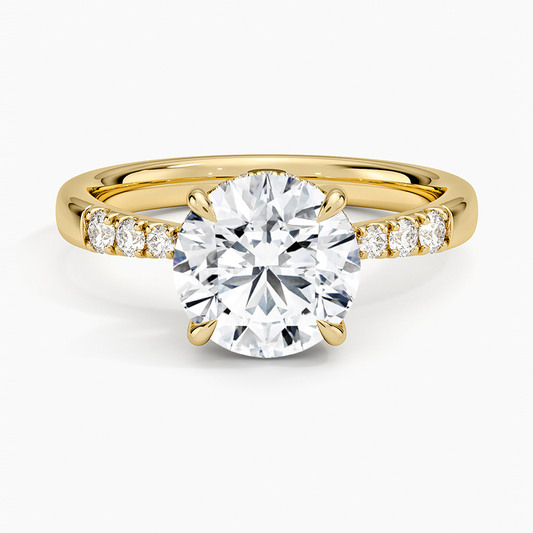 Bella Hidden Halo Diamond Ring (1/5 ct. tw.) - Round Center Stone