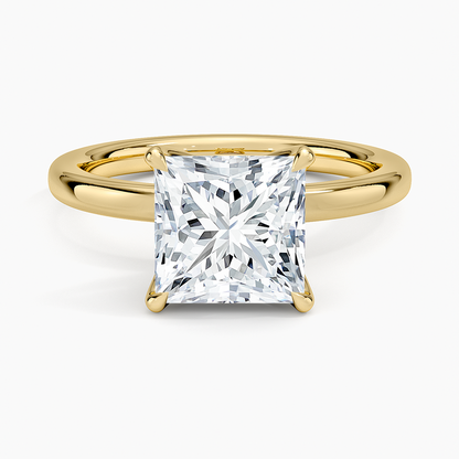 2mm Petite Elodie Perfect Fit Solitaire Ring - Princess Cut Center Stone