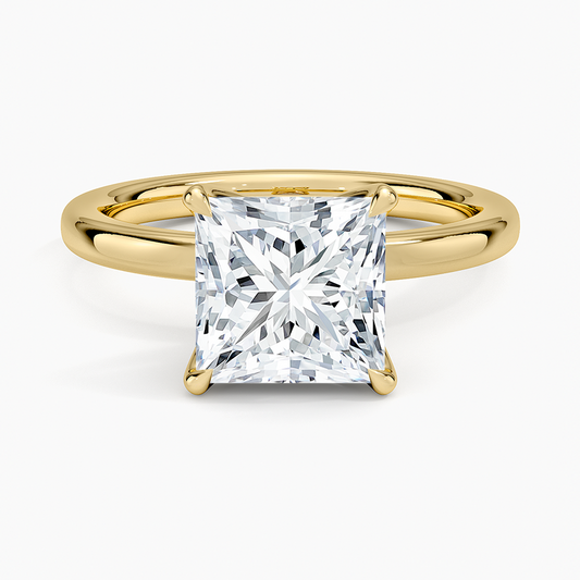 2mm Petite Elodie Perfect Fit Solitaire Ring - Princess Cut Center Stone