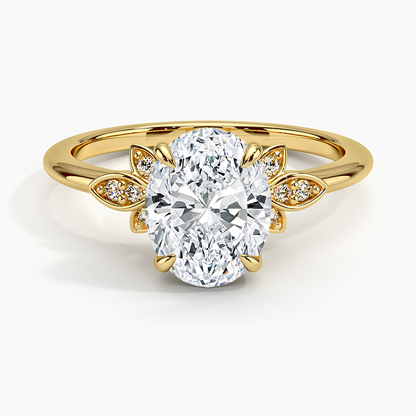 Fiore Diamond Ring - Oval Center Stone