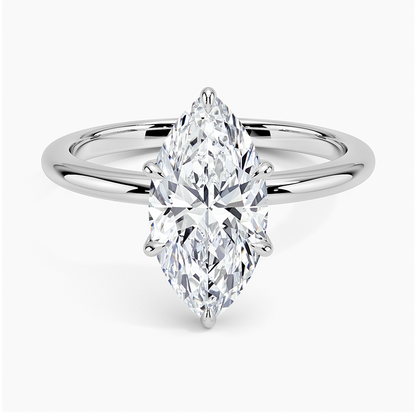 Esme Hidden Halo Diamond Ring - Marquise Center Stone
