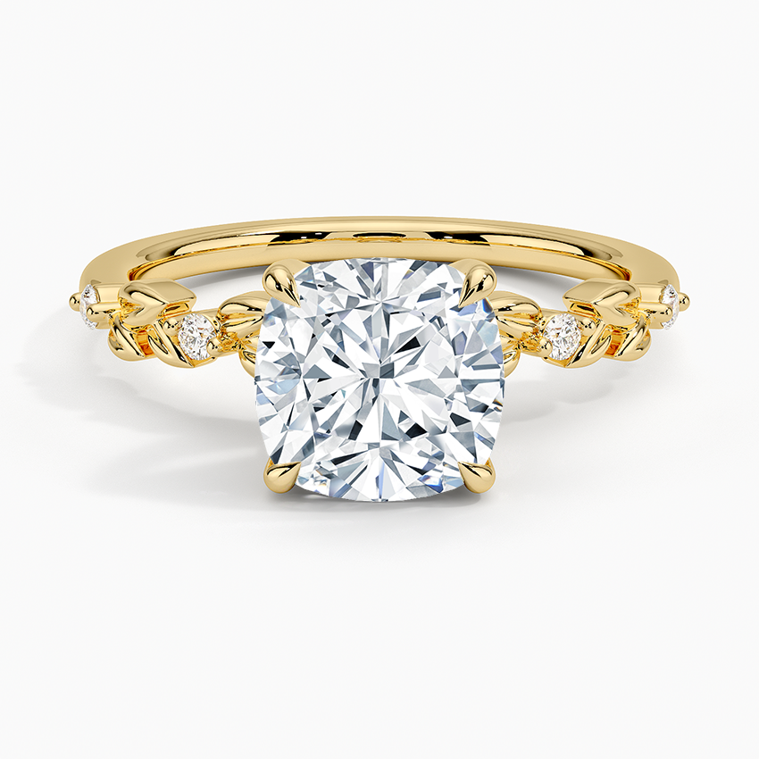 Briar Diamond Ring - Cushion Cut Center Stone